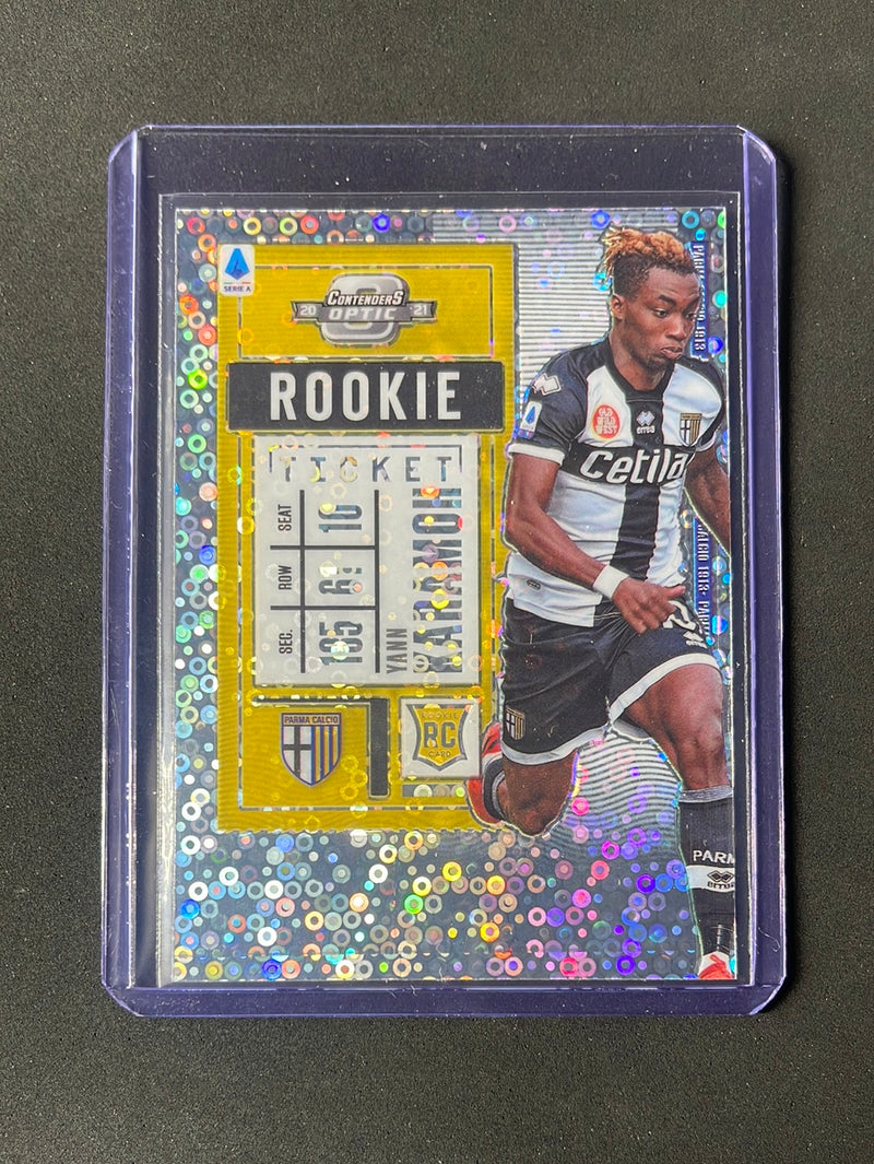 2020-21 Panini Chronicles Yann Karamoh Optic Rated Rookies Serie A Silver Circles