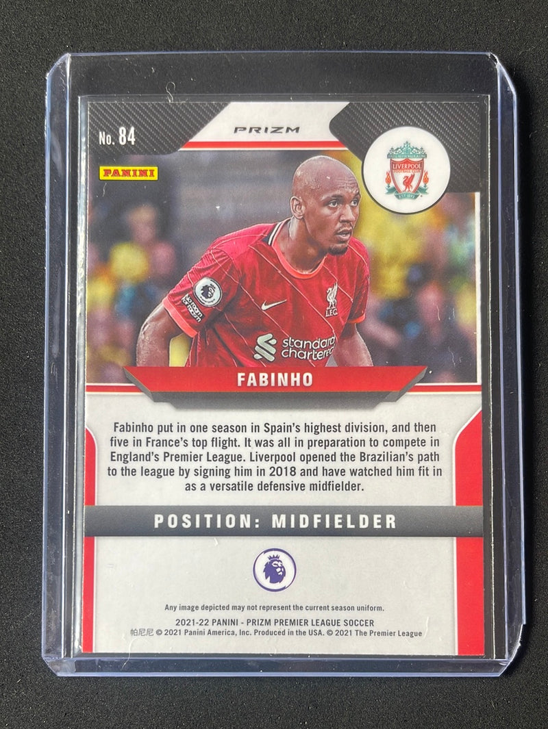 2021-22 Prizm Premier League Fabinho Blue/Yellow/Green Choice Prizm