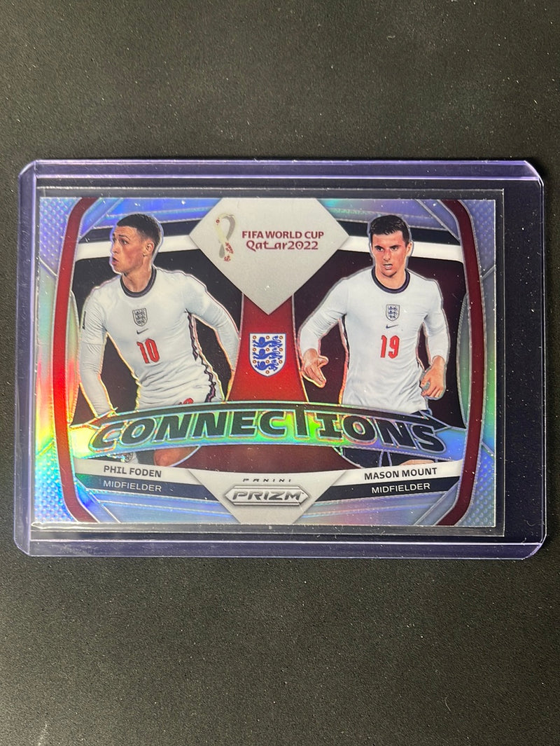 2022 Panini Prizm FIFA World Cup Qatar Phil Foden/Mason Mount Connections Silver Prizm