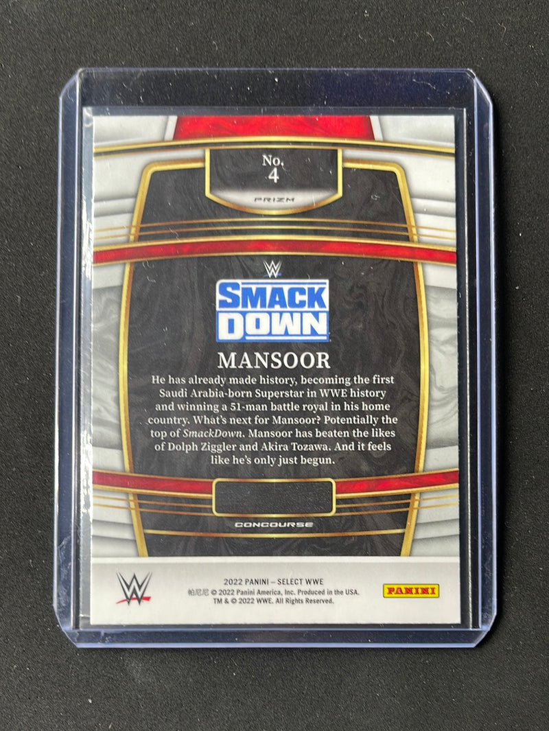 2022 Panini Select WWE Mansoor Concourse Silver