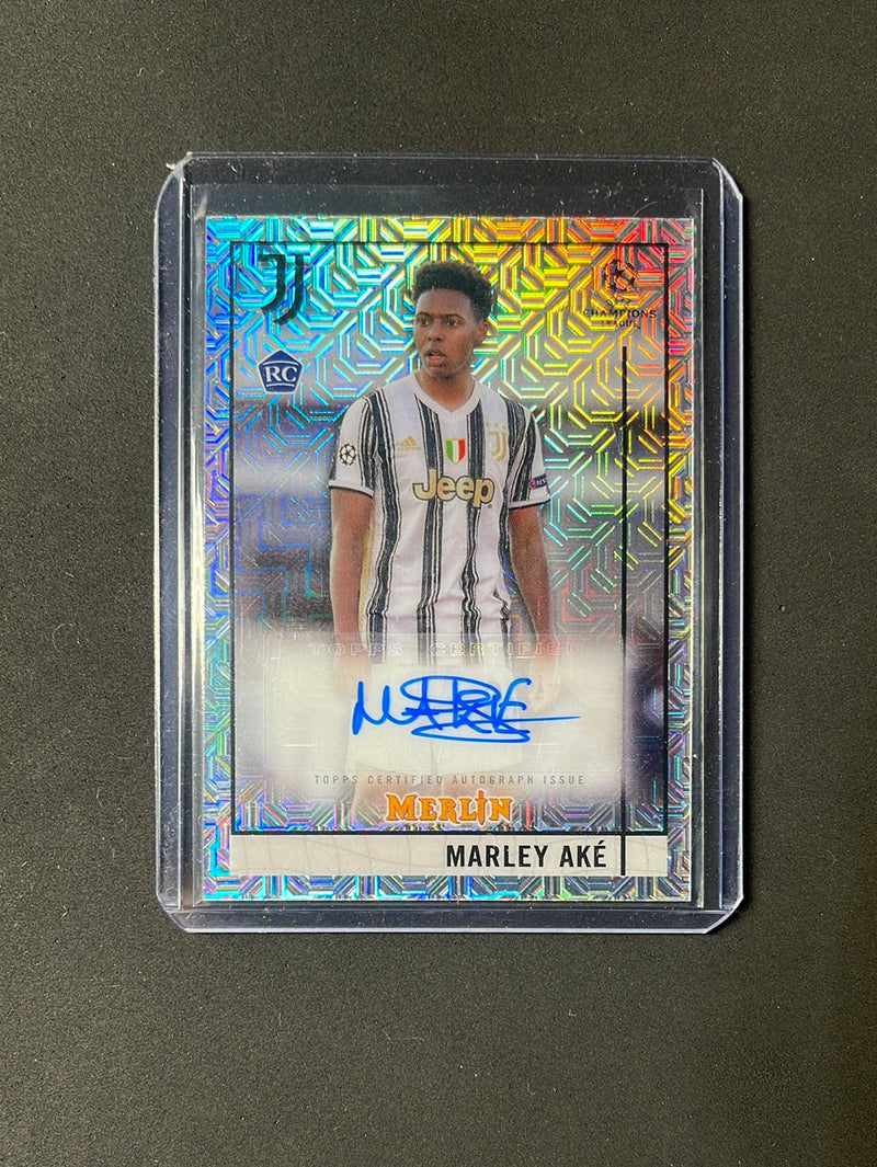 2020-21 Topps Merlin Chrome UEFA Champions League Marley Ake Autograph Mojo Refractor 29/99