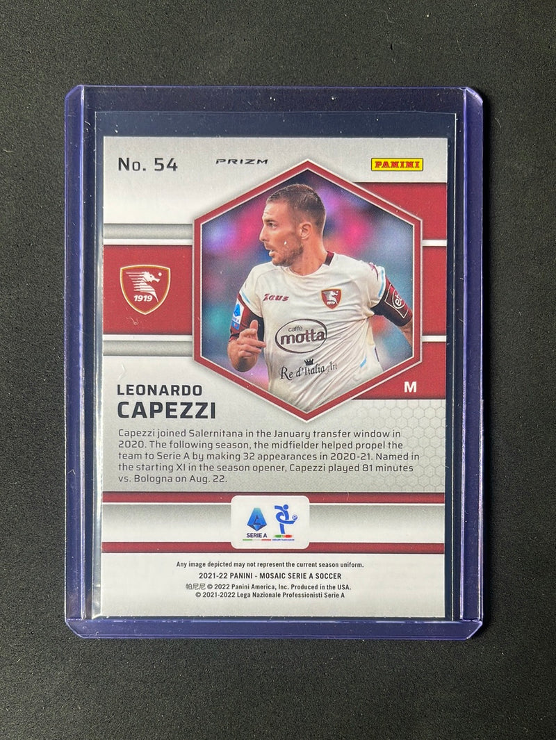 2021-22 Panini Mosaic Serie A Leonardo Capezzi Red Mosaic