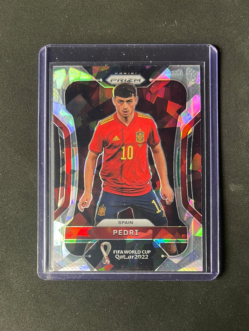 2022 Panini Prizm FIFA World Cup Qatar Pedri Cracked Ice Prizm