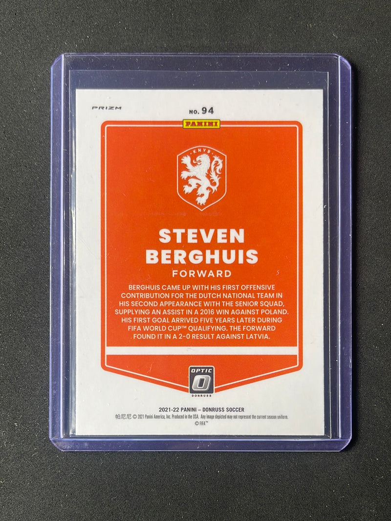 2021-22 Panini Donruss Road To Qatar Steven Berghuis Optic Silver