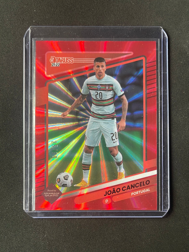 2021-22 Panini Donruss Road To Qatar Joao Cancelo Red Laser 25/99