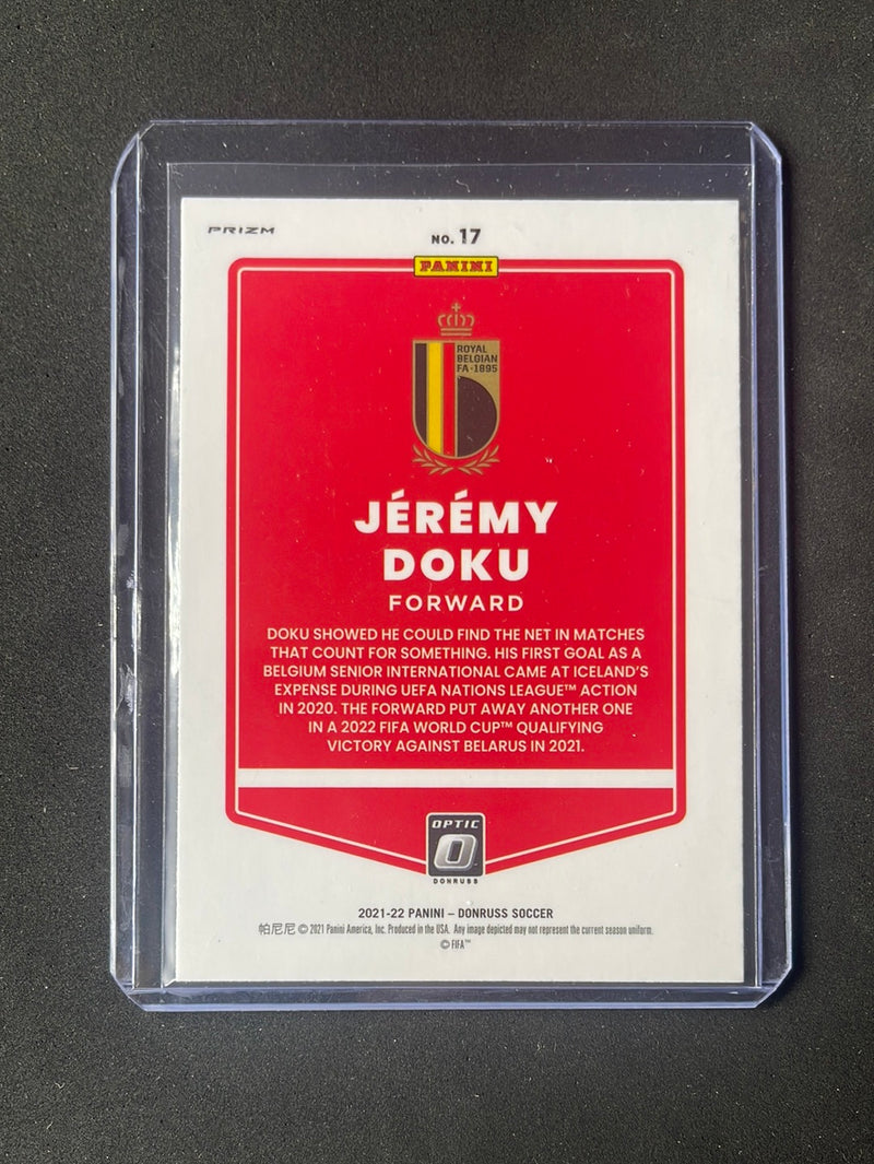 2021-22 Panini Donruss Road To Qatar Jeremy Doku Optic Silver