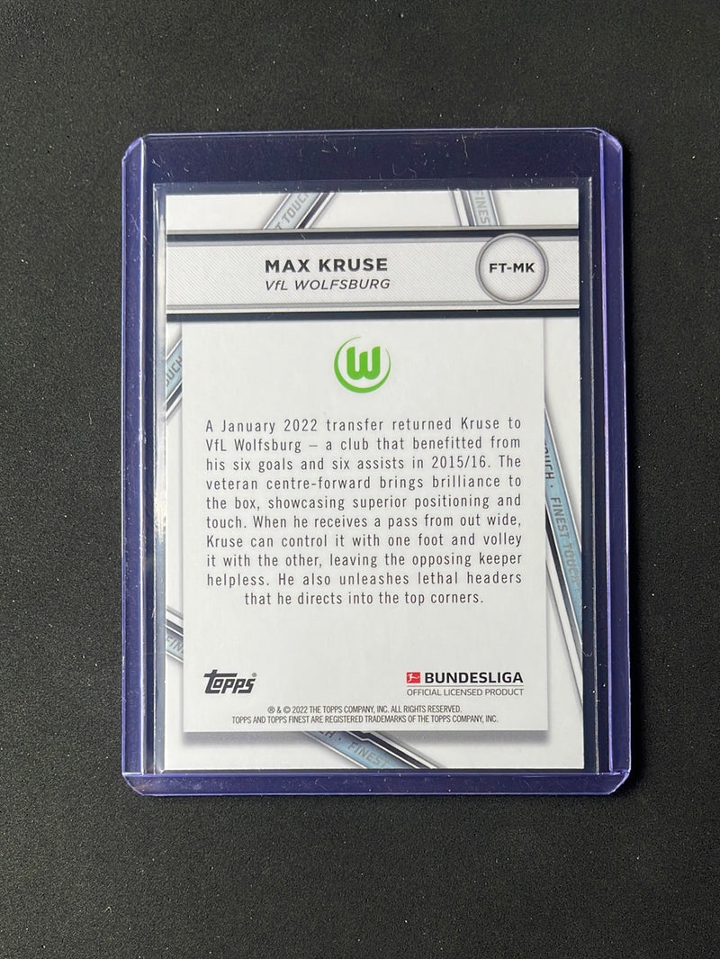 2021-22 Topps Finest Bundesliga Max Kruse Finest Touch