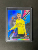 2021-22 Topps Finest UEFA Champions League Soccer Steffen Tigges Blue Refractor 118/150