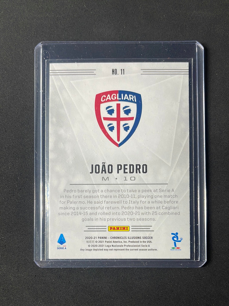 2020-21 Panini Chronicles Joao Pedro Illusions Serie A Blue Circles