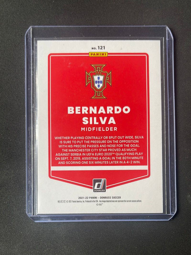 2021-22 Panini Donruss Road To Qatar Bernardo Silva Press Proof Purple 109/199