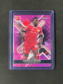 2021-22 Topps Finest Bundesliga Sheraldo Becker Pink Wave Refractor 32/300