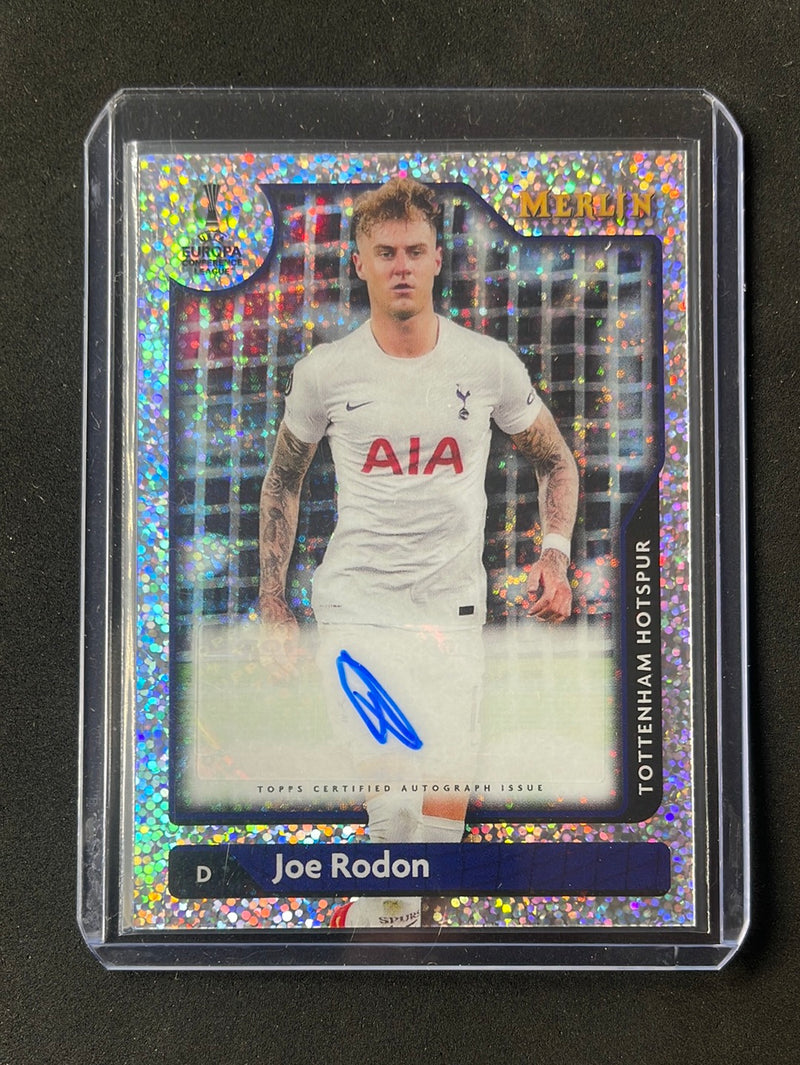 2021-22 Topps Merlin Chrome UEFA Champions League Joe Rodon Speckle Autograph 41/150