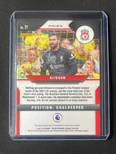 2021-22 Prizm Premier League Alisson Blue/Yellow/Green Choice Prizm