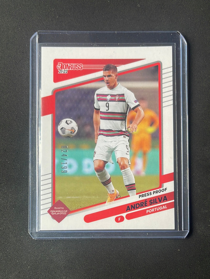 2021-22 Panini Donruss Road To Qatar Andre Silva Press Proof Purple 24/199