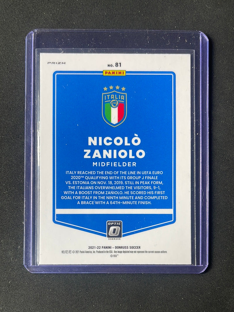 2021-22 Panini Donruss Road To Qatar Nicolo Zaniolo Optic Silver