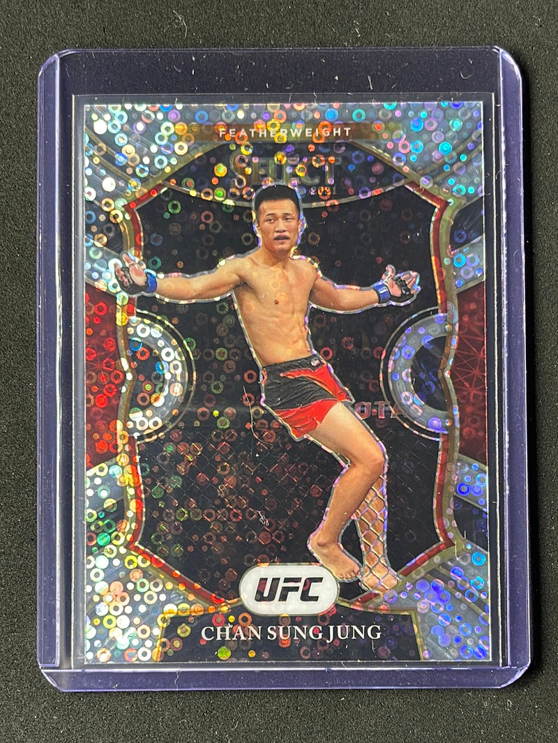 2021 Panini Select UFC Chan Sung Jung Concourse Disco Prizm