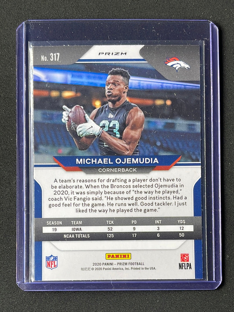 2020 Panini Prizm Football Michael Ojemudia Red/White/Blue Prizm