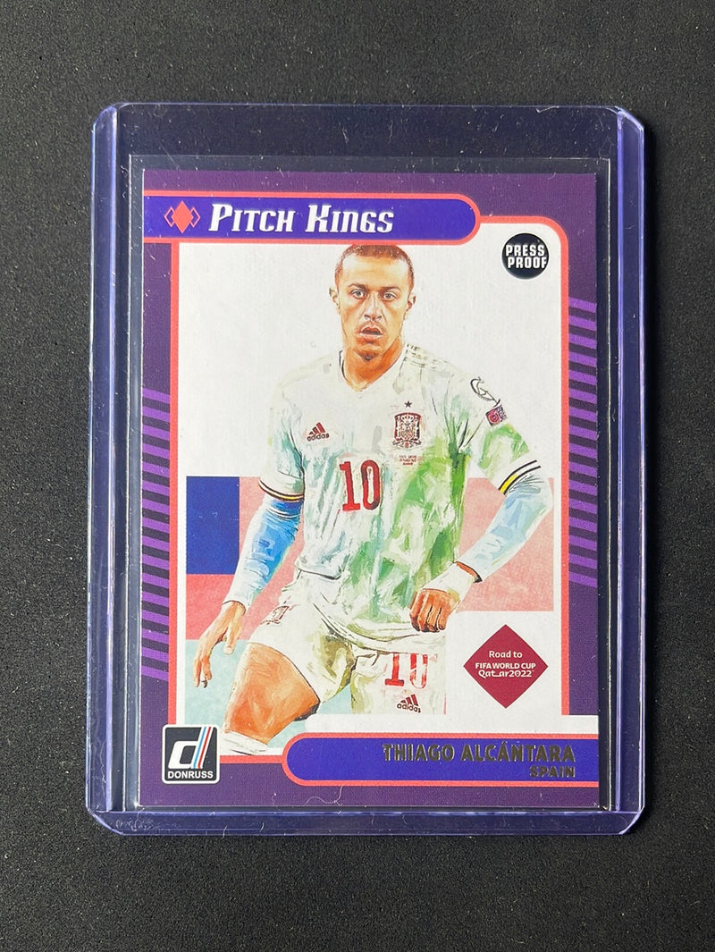 2021-22 Panini Donruss Road To Qatar Thiago Alcantara Pitch Kings Press Proof