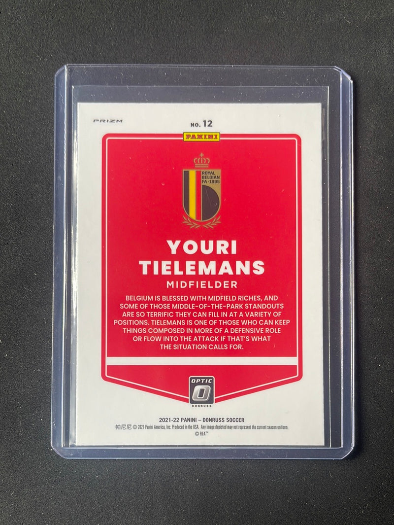 2021-22 Panini Donruss Road To Qatar Youri Tielemans Optic Silver