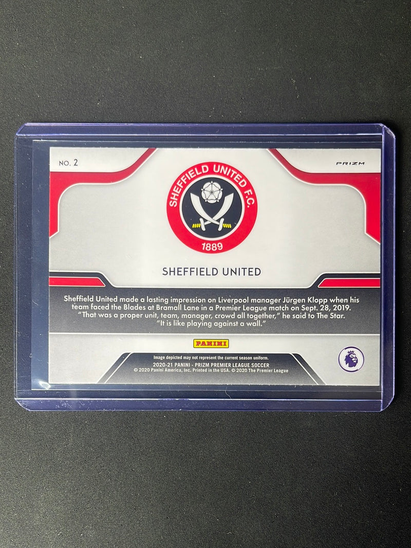 2020-21 Panini Prizm Premier League Sheffield United Atmosphere Silver Prizm