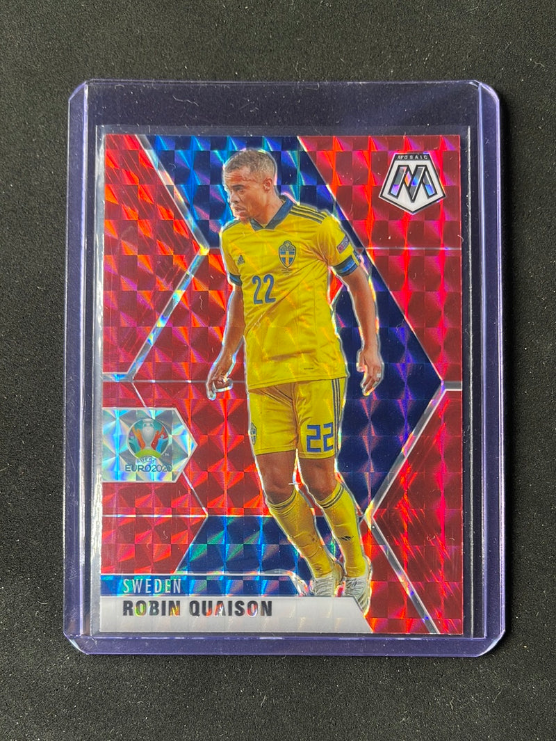 2020-21 Panini Mosaic Euro Robin Quaison Mosaic Red