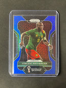 2022 Panini Prizm FIFA World Cup Qatar Vincent Aboubakar Blue Mojo Prizm 58/75