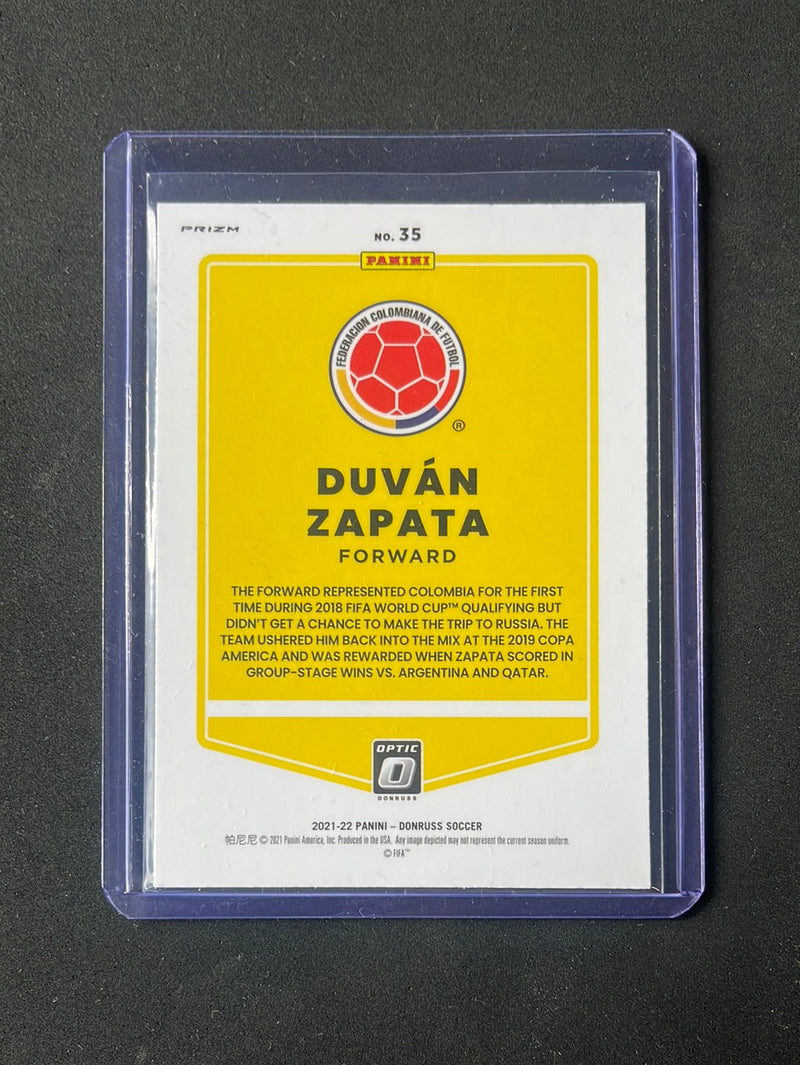 2021-22 Panini Donruss Road To Qatar Duvan Zapata Optic Silver