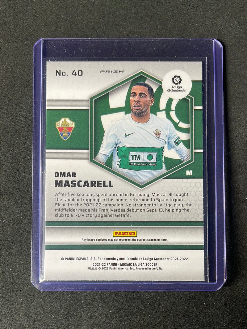 2021-22 Panini Mosaic La Liga Omar Mascarell Silver