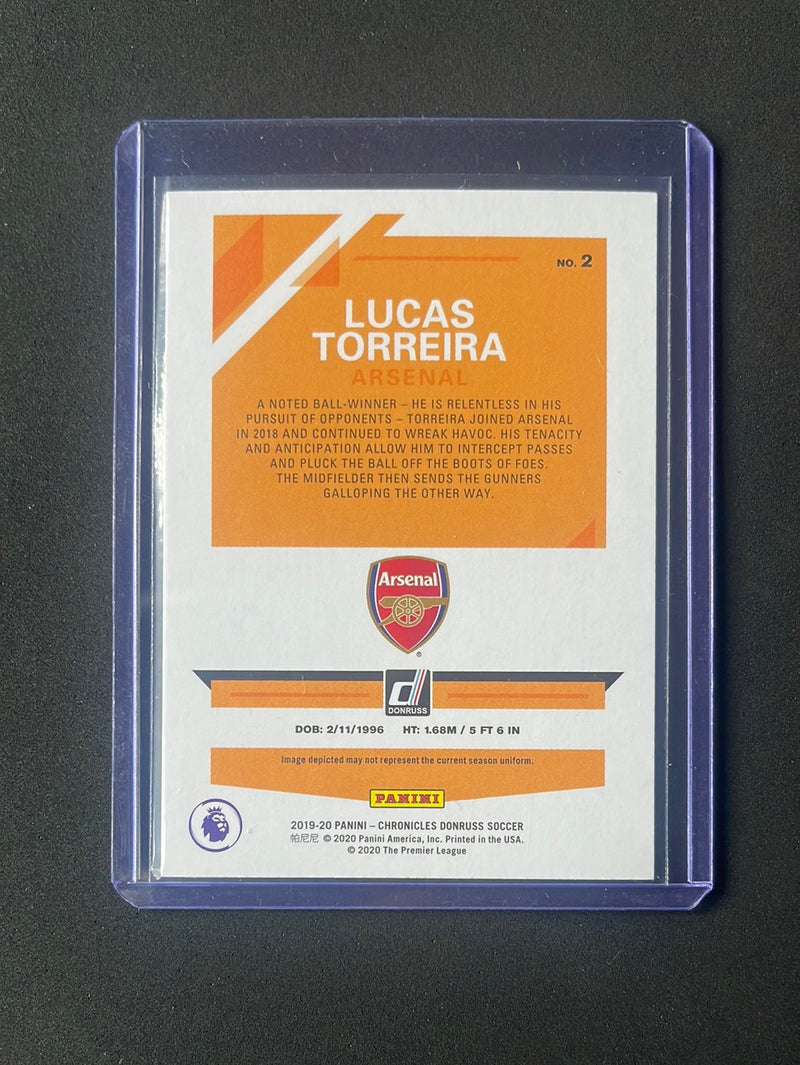 2019-20 Panini Chronicles Lucas Torreira Donruss Press Proof Purple Laser