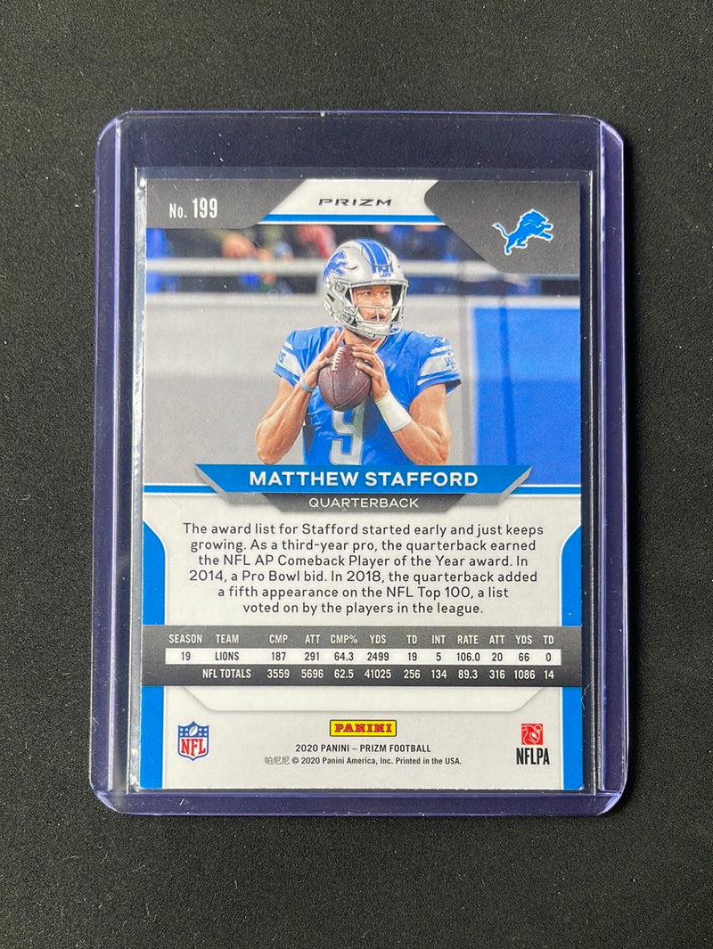 2020 Panini Prizm Football Matthew Stafford Red/White/Blue Prizm