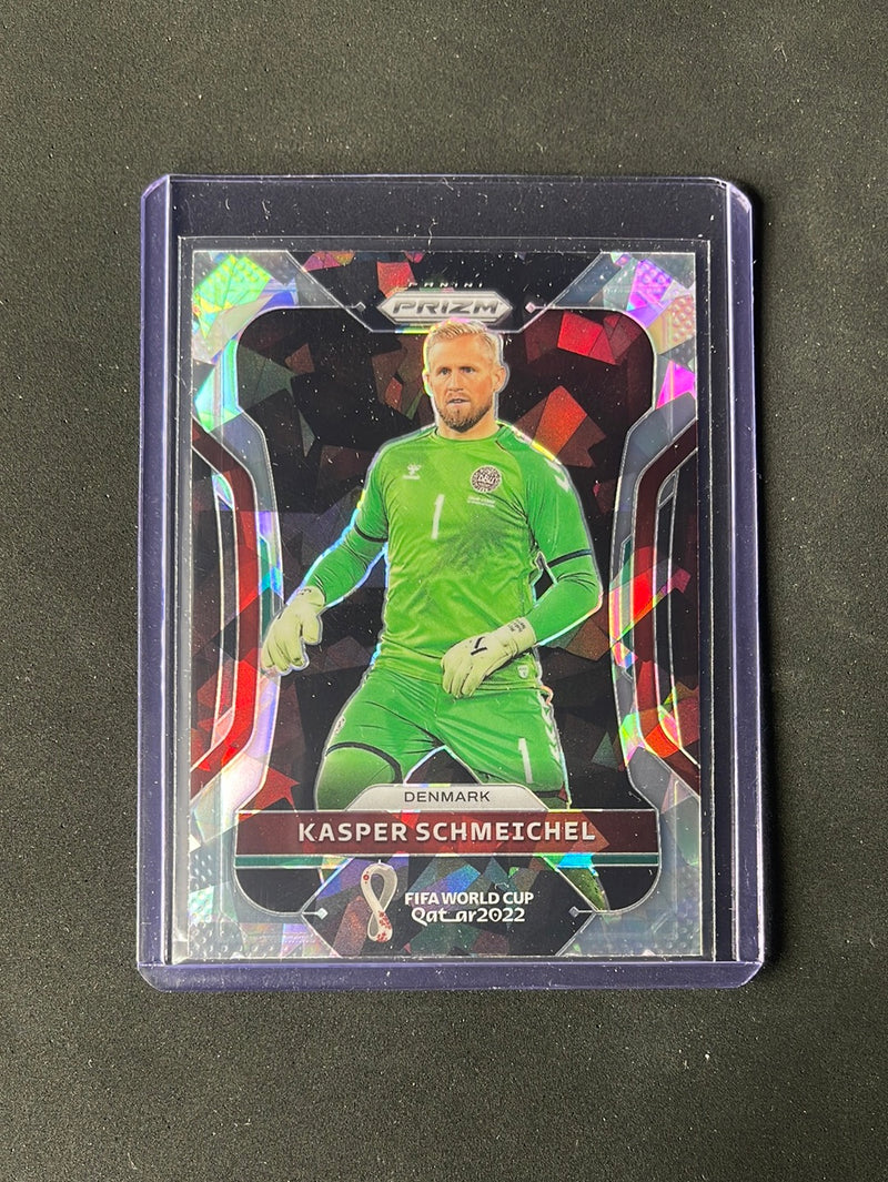 2022 Panini Prizm FIFA World Cup Qatar Kasper Schmeichel Cracked Ice Prizm