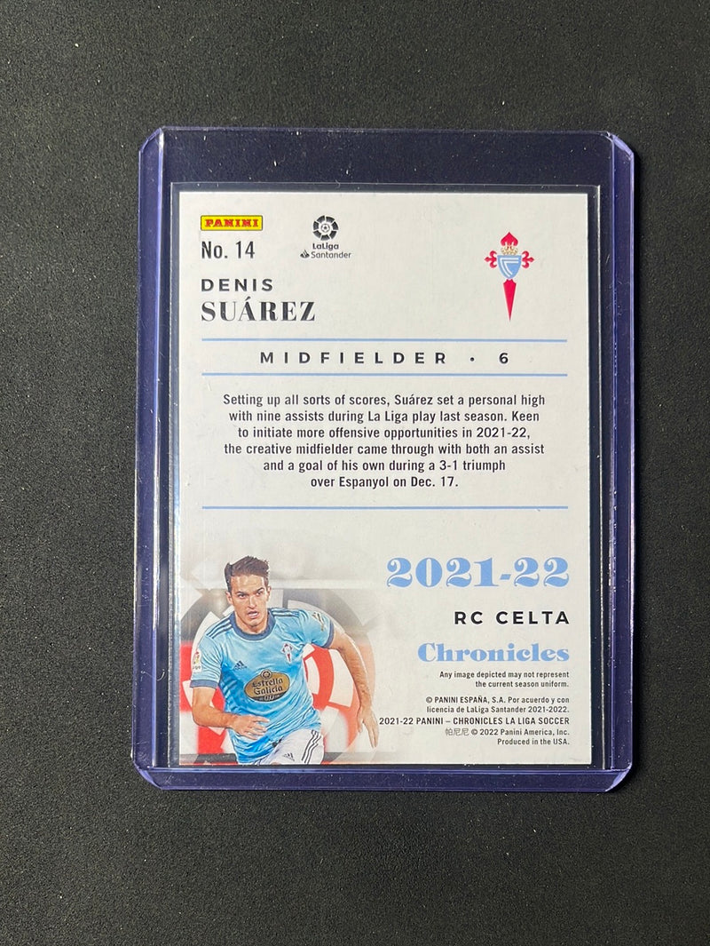 2021-22 Panini Chronicles Soccer Denis Suarez Gold Chronicles La Liga 1/10