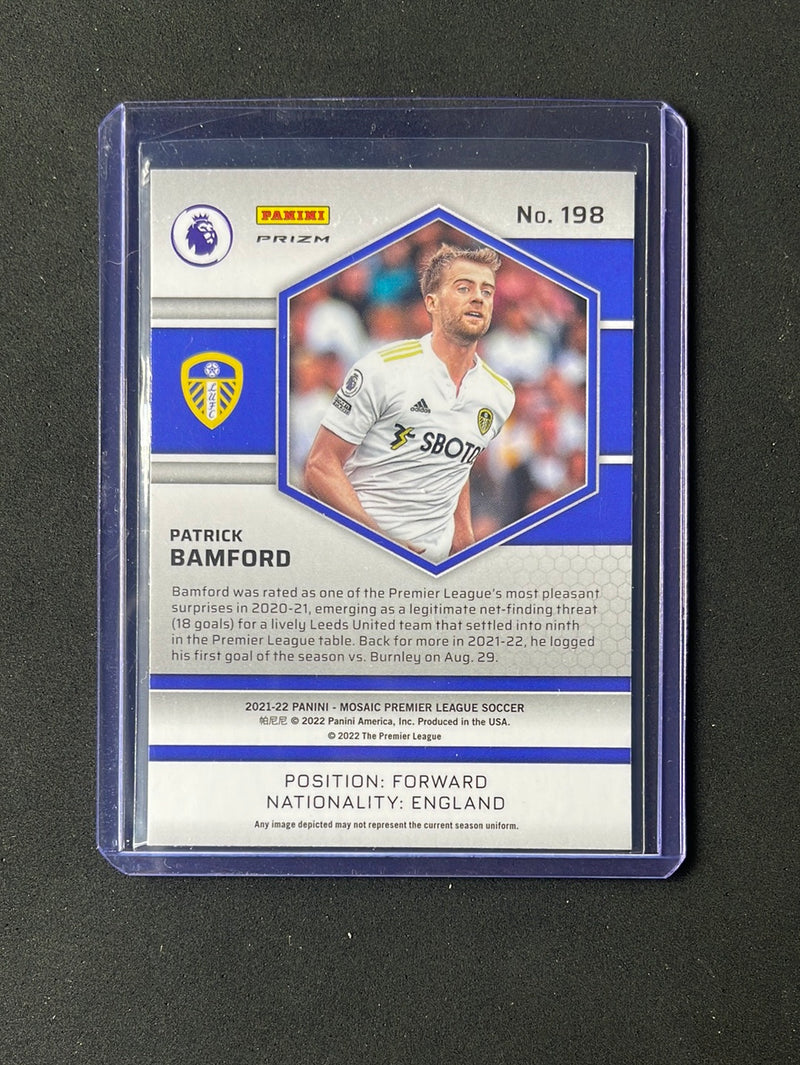 2021-22 Panini Mosaic EPL Patrick Bamford Red Mosaic