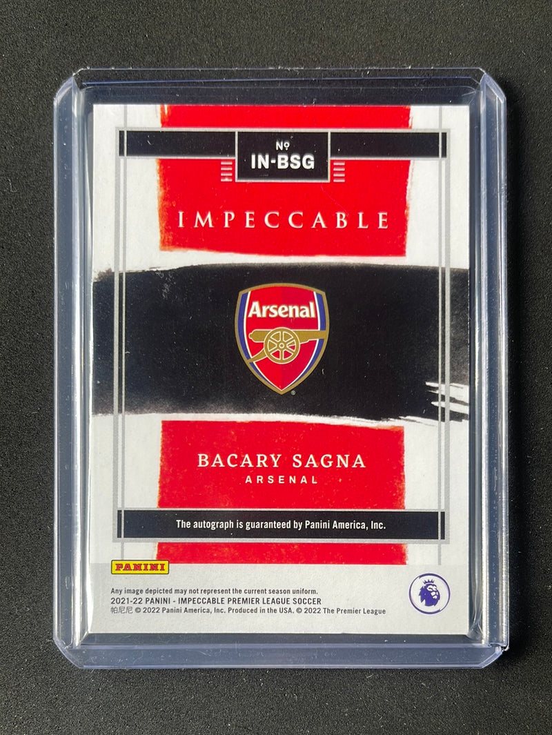 2021-22 Panini Impeccable EPL Bacary Sagna Indelible Ink 26/99