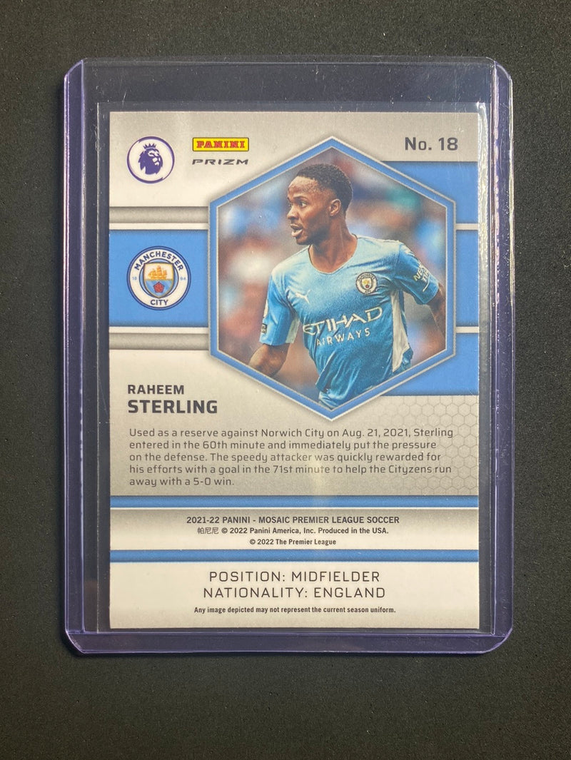 2021-22 Panini Mosaic EPL Raheem Sterling Mosaic