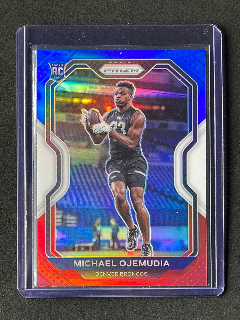 2020 Panini Prizm Football Michael Ojemudia Red/White/Blue Prizm