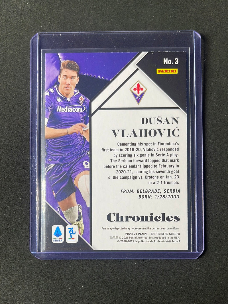 2020-21 Panini Chronicles Dusan Vlahovic Chronicles Serie A Silver Circles