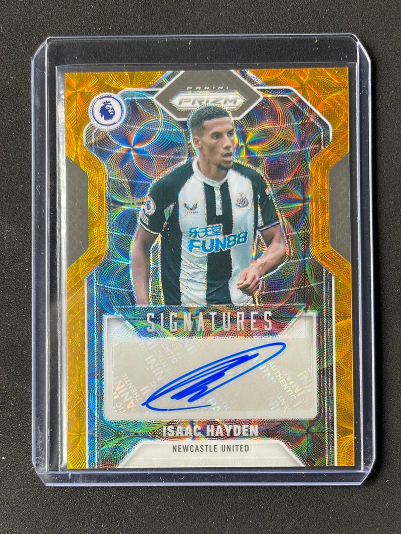 2021-22 Prizm Premier League Isaac Hayden Signatures Autograph Gold Choice 4/10