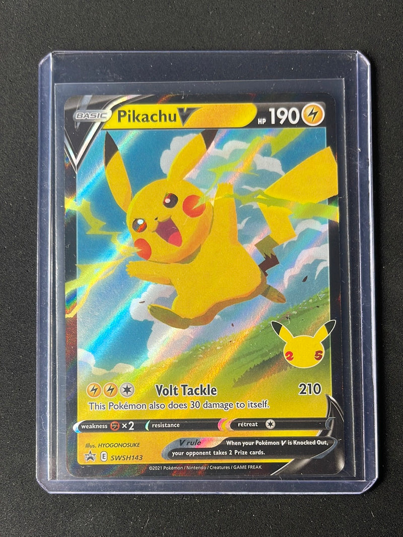 Pokemon TCG Sword & Shield Black Star Promo Pikachu V SWSH143