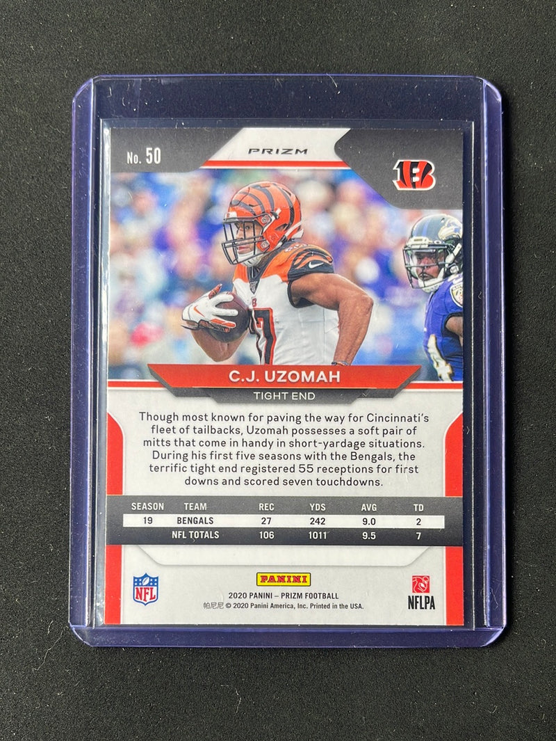 2020 Panini Prizm Football C.J. Uzomah Red/White/Blue Prizm