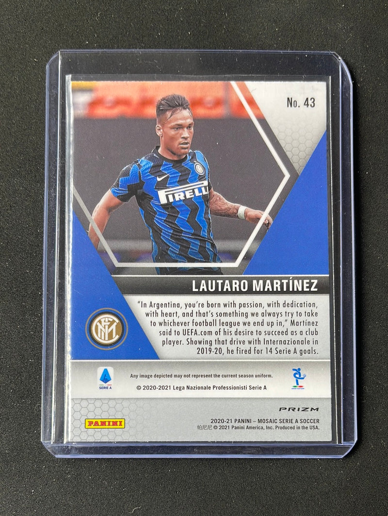 2020-21 Panini Mosaic Serie A Lautaro Martinez Silver