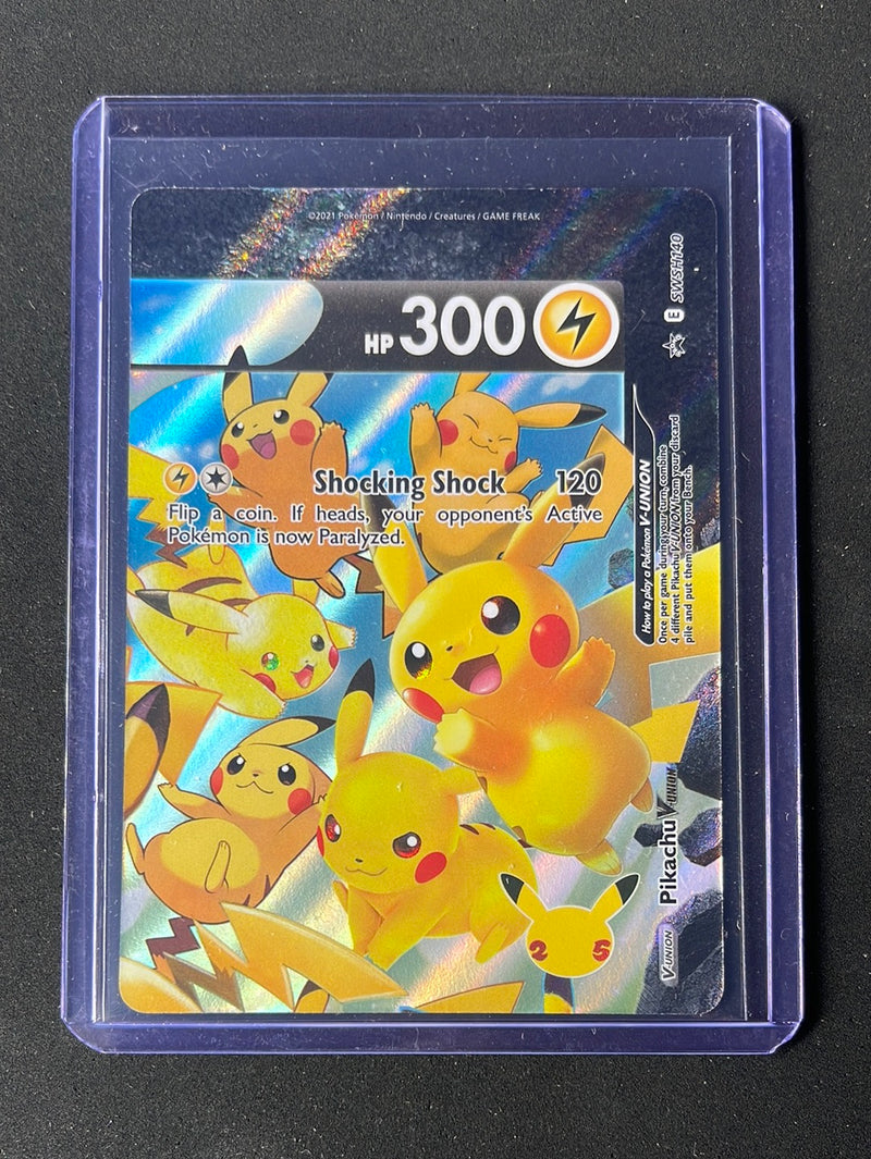 Pokemon TCG Sword & Shield Black Star Promo Pikachu V-Union SWSH140