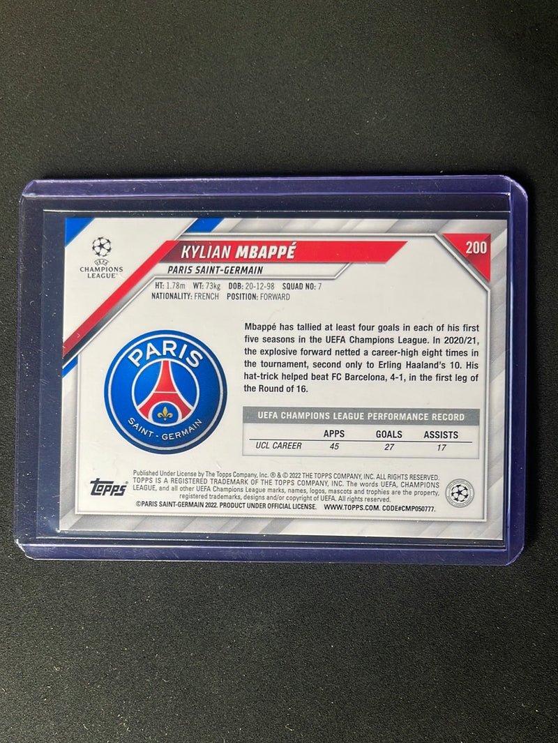 2021-22 Topps UEFA Champions League Kylian Mbappe Starball