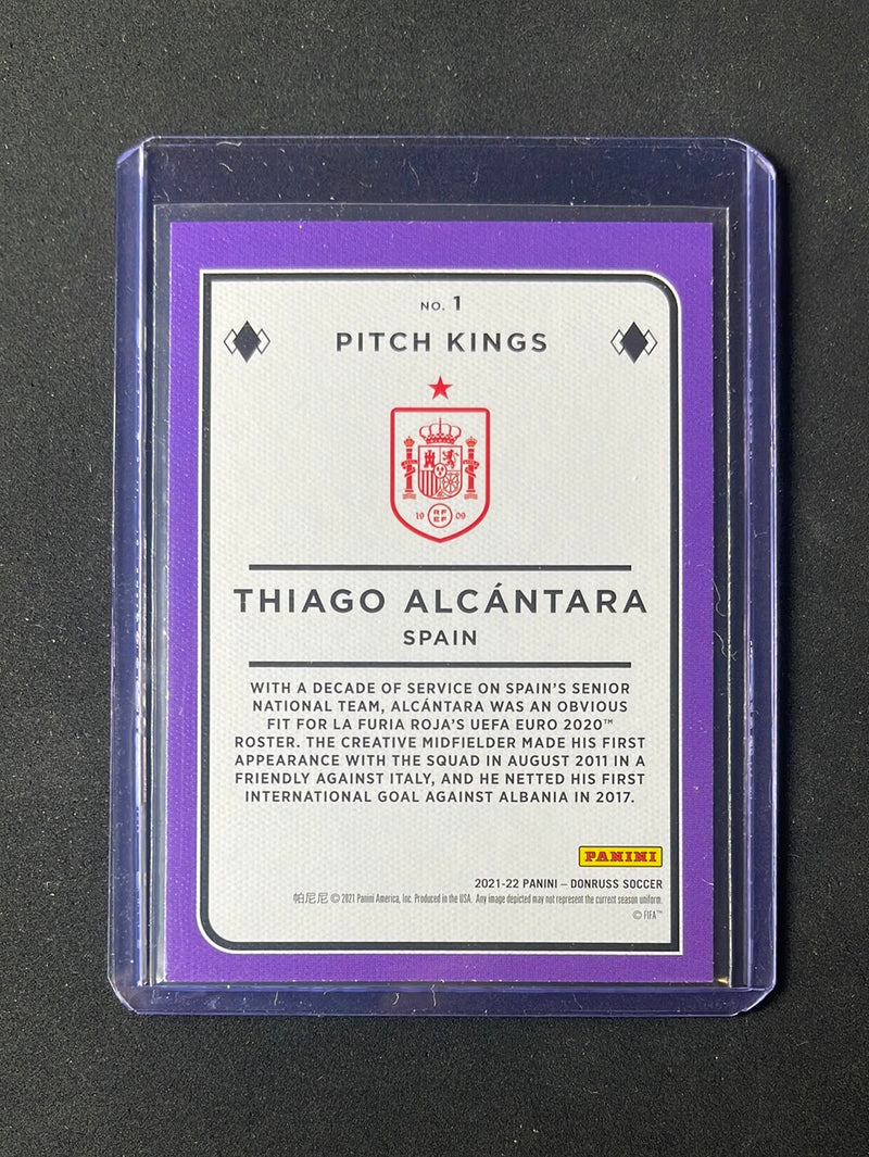 2021-22 Panini Donruss Road To Qatar Thiago Alcantara Pitch Kings Press Proof