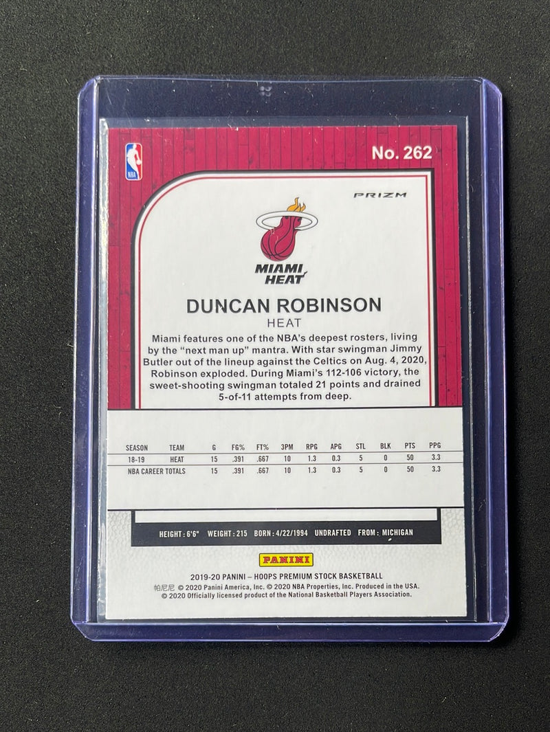 2019-20 Hoops Premium Duncan Robinson Silver