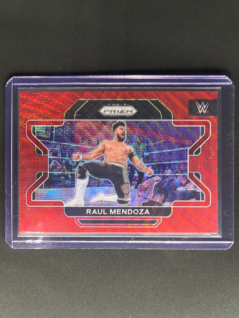2022 Prizm WWE Raul Mendoza Ruby Wave Prizm