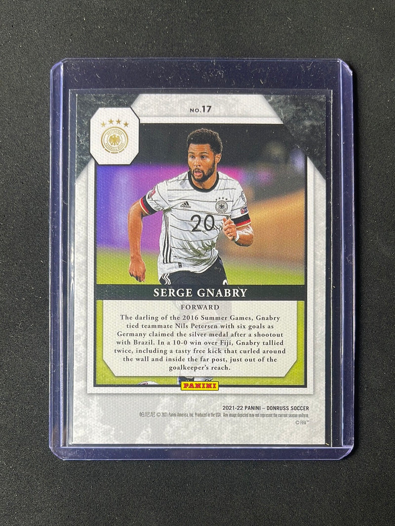 2021-22 Panini Donruss Road To Qatar Serge Gnabry Elite Series Press Proof