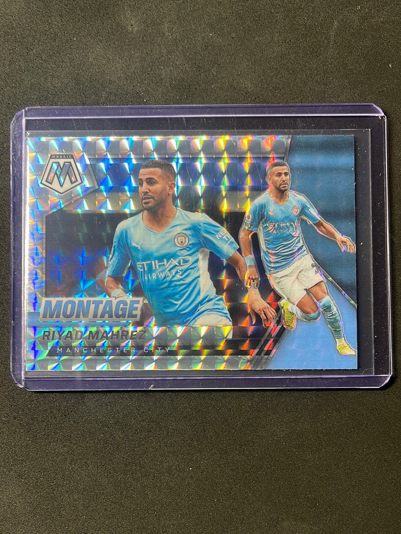 2021-22 Panini Mosaic EPL Riyad Mahrez Montage