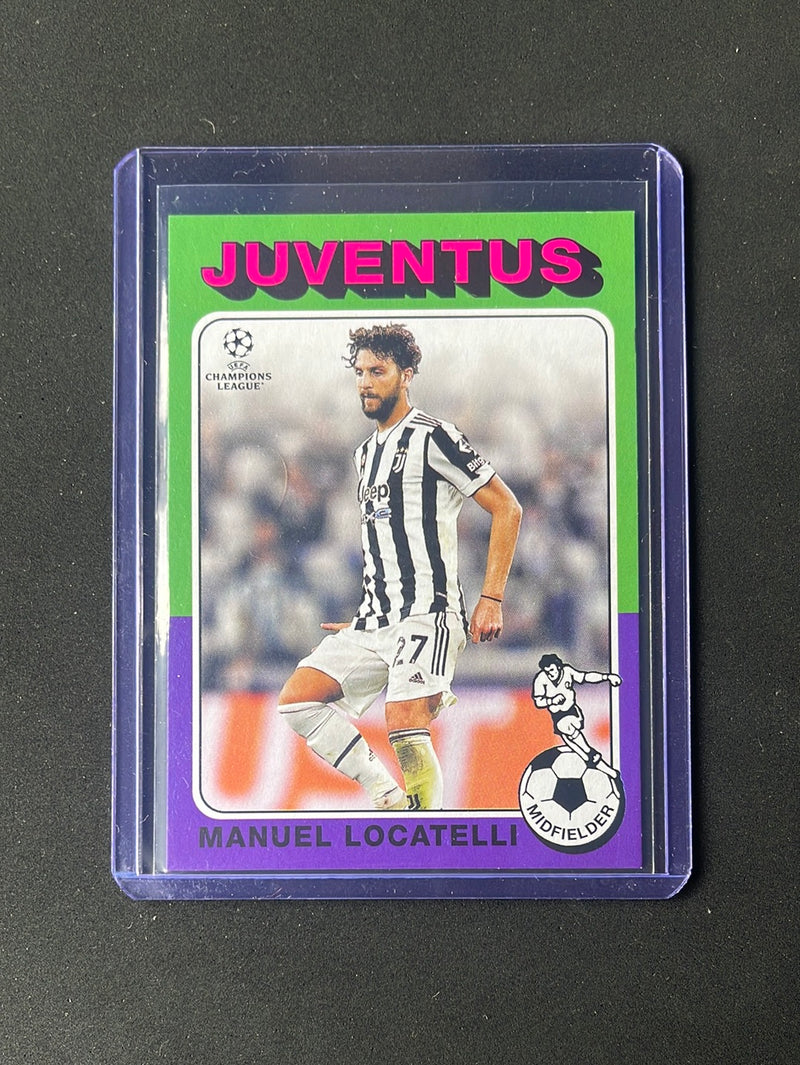 2021-22 Topps UEFA Champions League Manuel Locatelli 1975-76 Topps Footballers