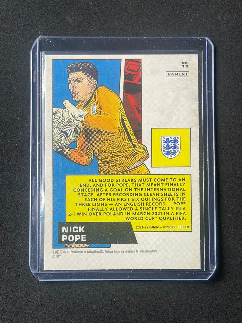 2021-22 Panini Donruss Road To Qatar Nick Pope Net Marvels Press Proof